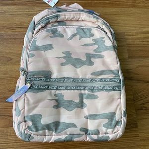 Girls Justice camo school backpack